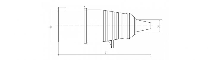 Вилка переносна 023 32A 220B 2P+E IP44 TAKEL