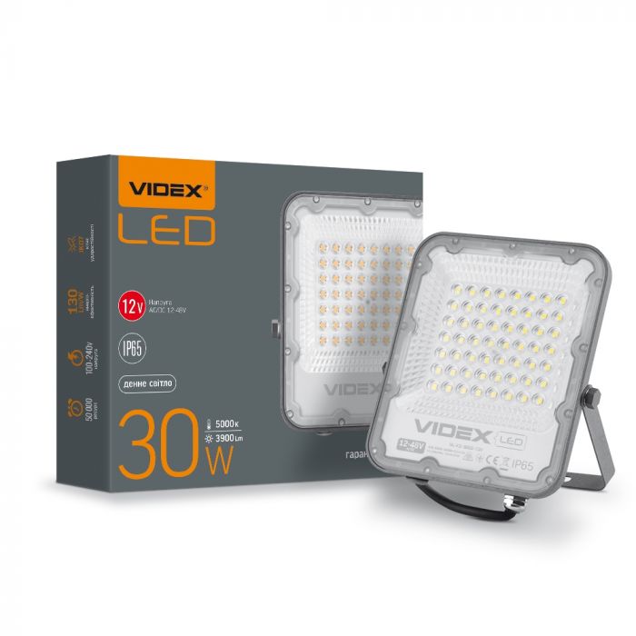 Пожектор LED Premium 30W 5000K 12-48V VIDEX Україна