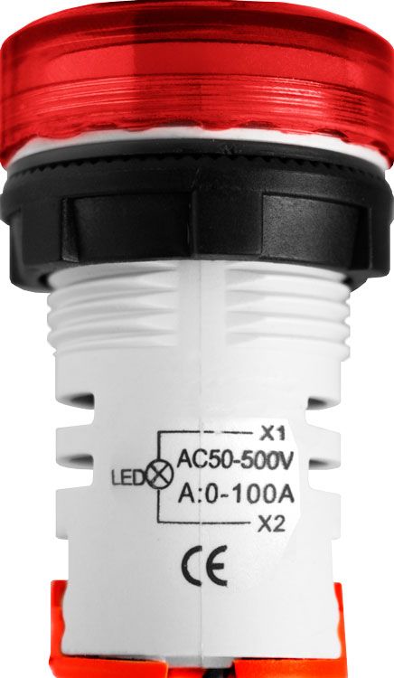 Арматура светосигн.з індикатором напруги і струму 50-500В 5-100А  d22mm E-NEXT Україна