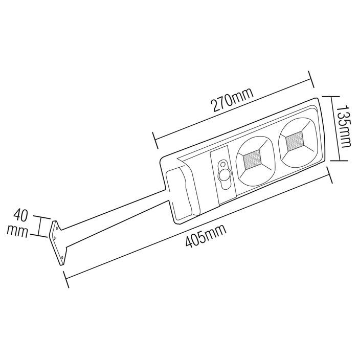 Світильник LED COMPACT-10 10W 6400K консольний з фотосенсором на сонячній панелі Horoz Electric Туреччина