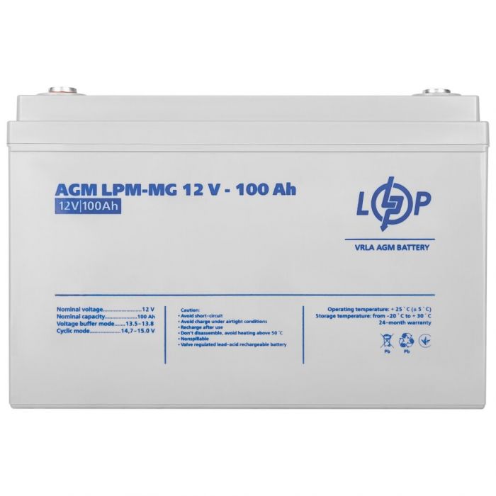 Акумулятор мультигелевий AGM LPM-MG 12V-100Ah LOGIC&POWER