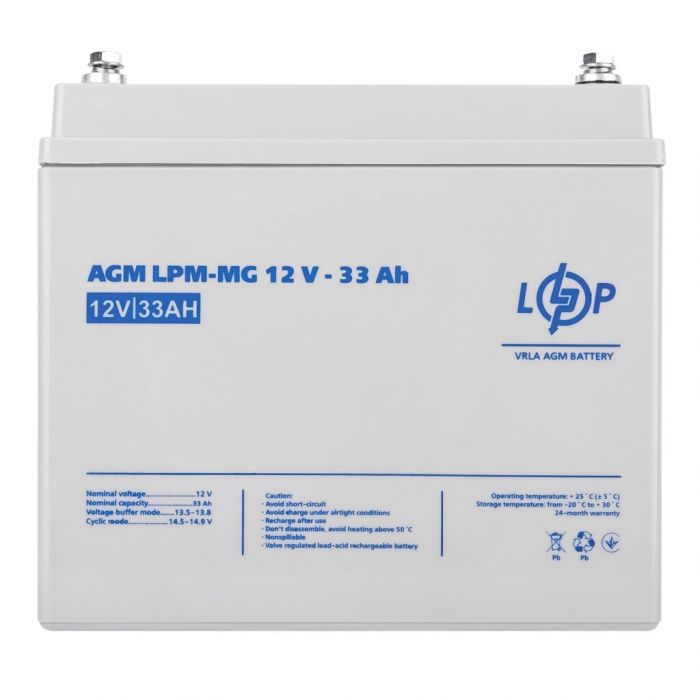 Акумулятор мультигелевий AGM LPM-MG 12V-33Ah LOGIC&POWER