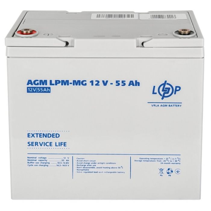 Акумулятор мультигелевий AGM LPM-MG 12V-55Ah LOGIC&POWER