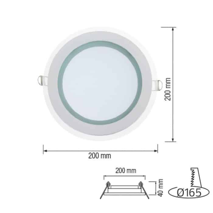 Світильник врізний LED SMD CLARA-15 15W 4200k круглий Horoz Electric Туреччина