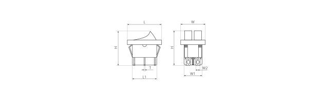 Кнопка-перемикач КП-45и 220В, червоний TAK-EL