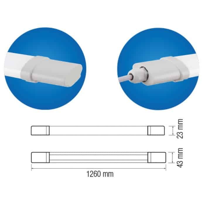 Світильник лінійний LED IRMAK-36 36W 6400k 120см Horoz Electric Туреччина