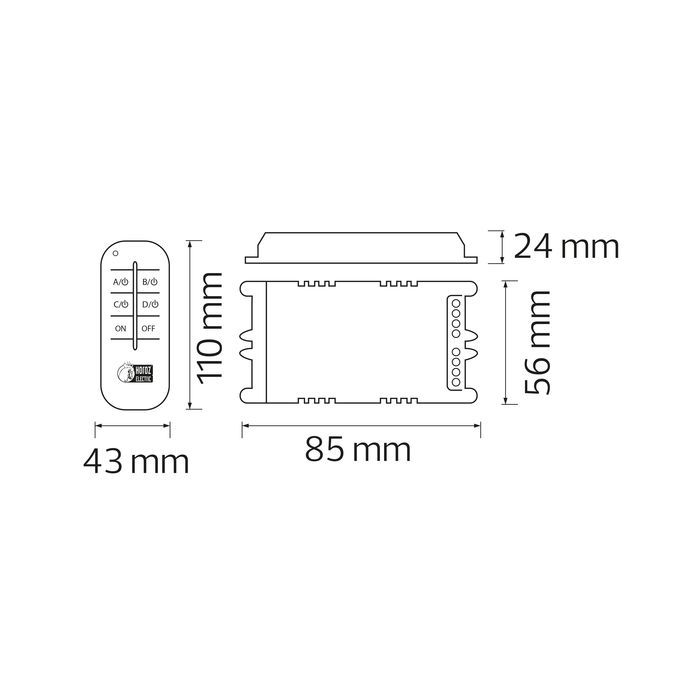 Пульт для люстр трьохлінійний CONTROLLER-3 Horoz Electric Туреччина