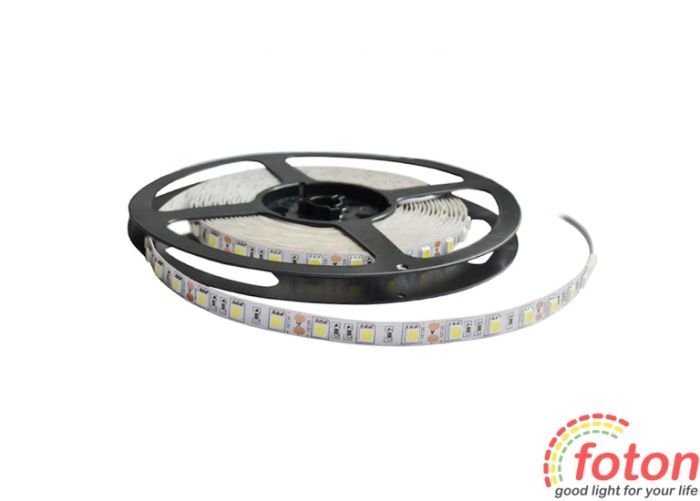 Стрічка SMD5050 (60 led/m) IP20 теплий білий(2800-3000k) FOTON Україна