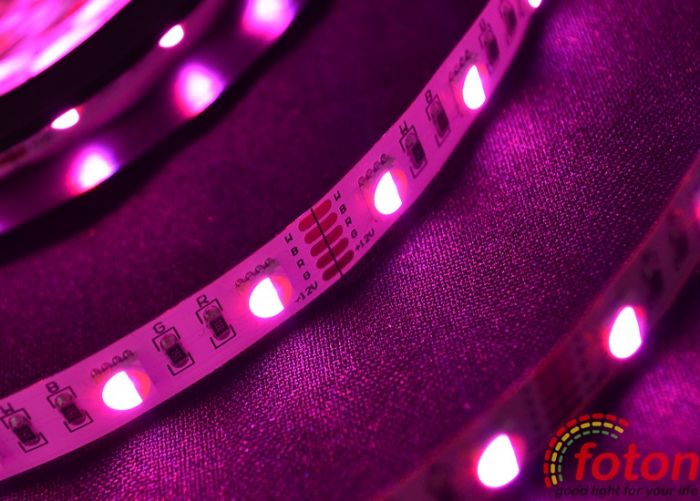 Стрічка SMD 5050 (60 led/m)RGB (331) IP20 FOTON Україна