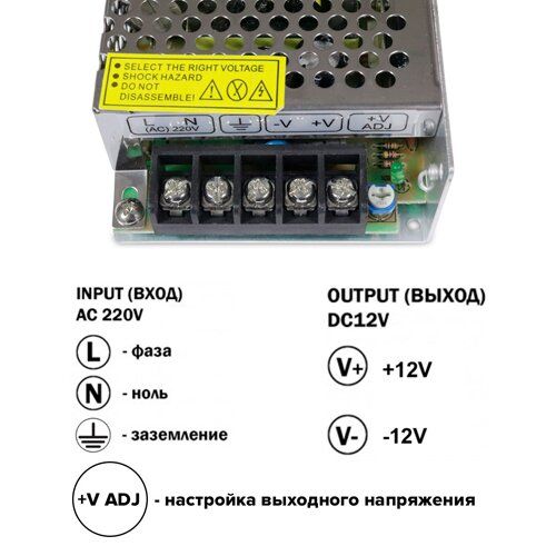 Блок живлення TR-120-12 DC 12-120W BIOM