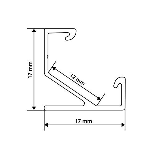 Профіль кутовий алюмінієвий ЛПУ17 17*17 не анодований 1м BIOM