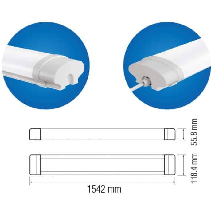 Світильник лінійний LED OKYANUS-90 90W 6400k 150см Horoz Electric Туреччина