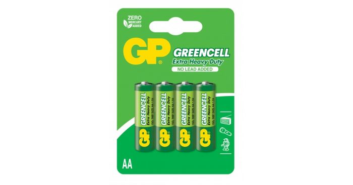 Батарейка 1шт.GP GREENCELL 1,5V сольова 15G-2UE4, R6 AA