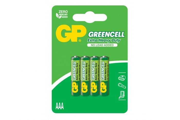 Батарейка GP GREENCELL 1,5V 24G-U4 R03 AAA 1шт.