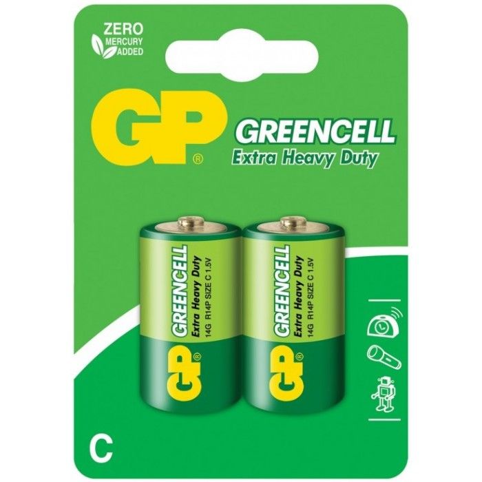 Батарейка GREENCELL 1.5V(1шт) сольова 14G-S2,C GP