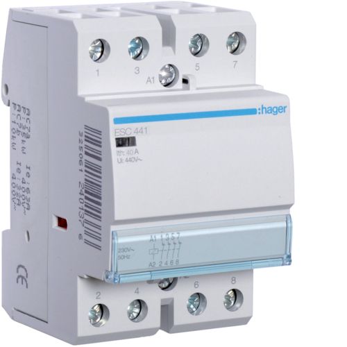 Контактор 40A, 4НЗ, 4Р, 230V Hager Франція