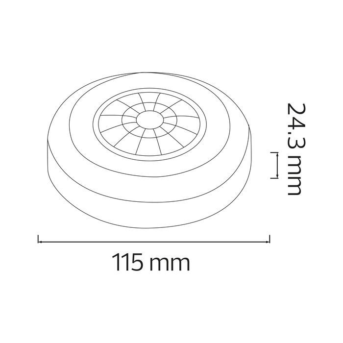 Датчик руху 360 білий-115mm IP20 Horoz Electric Туреччина