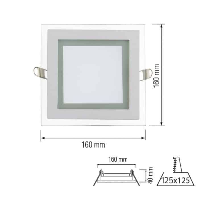 Світильник врізний LED SMD MARIA-12 12W 6400k квадратний Horoz Electric Туреччина