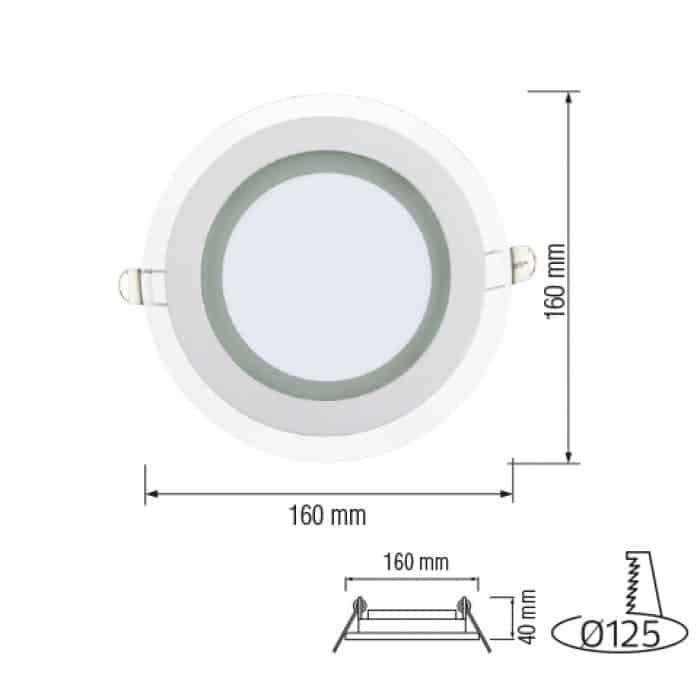 Світильник врізний LED SMD CLARA-12 12W 6400k круглий Horoz Electric Туреччина