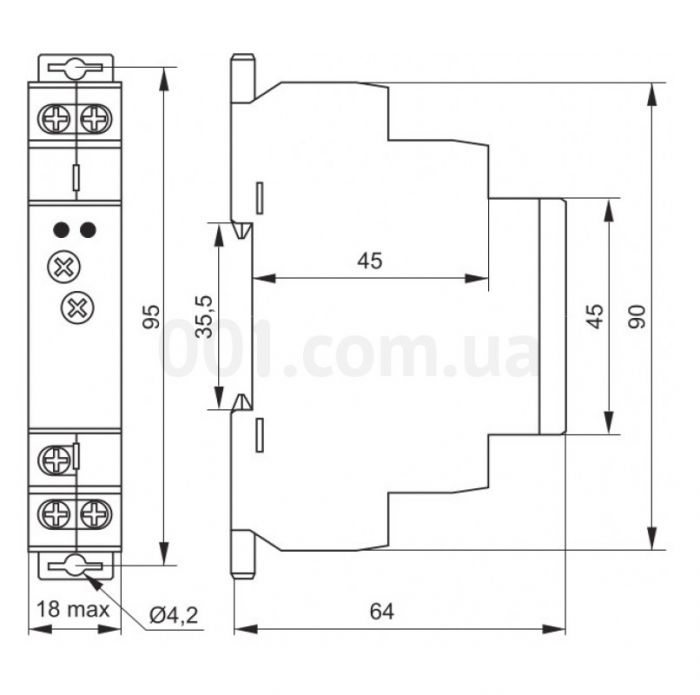 Реле затримки вимикання при зникн.напр. ORT 12-240 В AC/DC УЕК (IEK) Україна