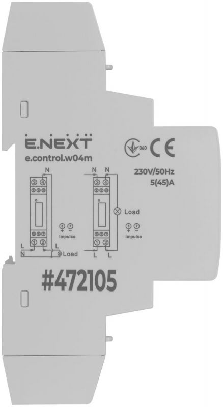Лічильник однофазний  W04 5-45А електронний клас 1.0 E-NEXT Польща