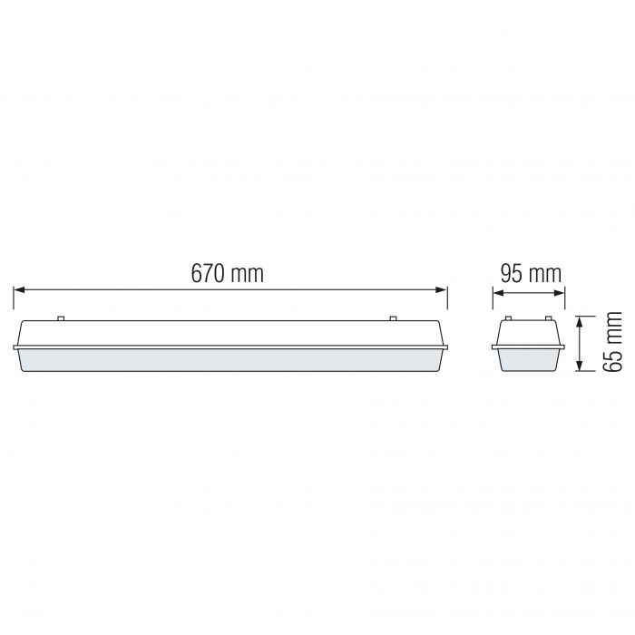 Для лампы LED T8 IP65 60см Profix-60D Horoz Electric Туреччина