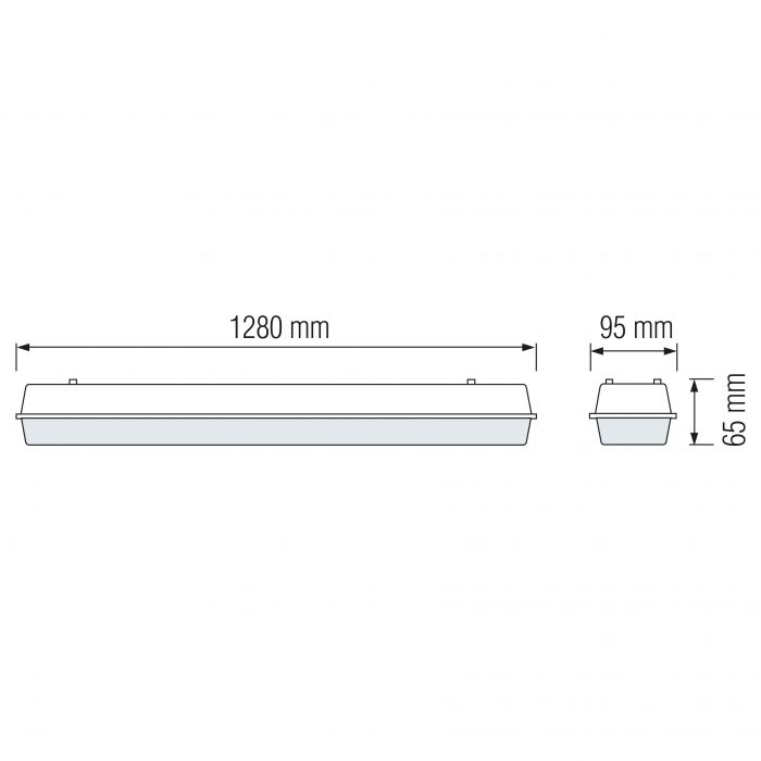 Корпус для LED лампи PROFIX-120D T8 IP65 120см Horoz Electric Туреччина