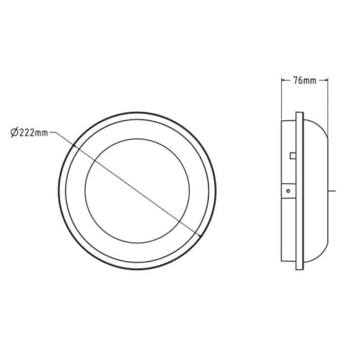 Світильник LED ARTOS 20W 6400K чорний Horoz Electric Туреччина