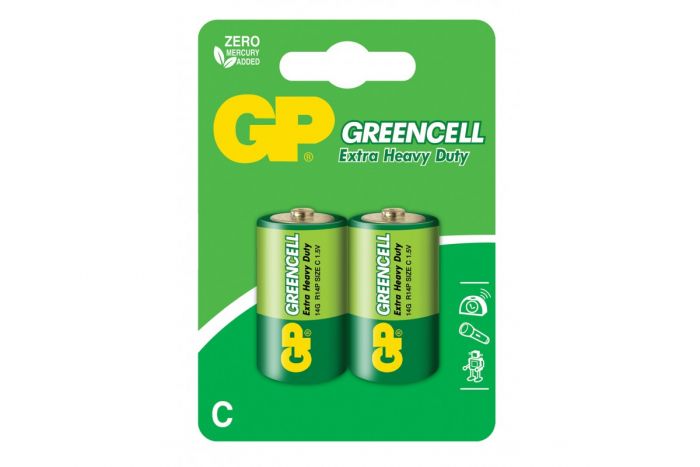 Батарейка GP GREENCELL 1,5V сольова 14G-U2 R14 1шт