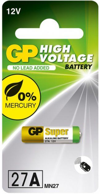 Батарейка ALKALINE 12V 27A-U1 для ПУ A27 MN27 1шт GP