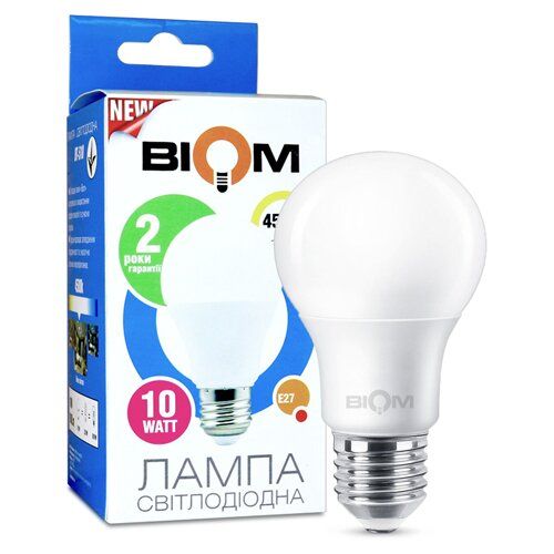 Лампа LED BT-510 A60 10W E27 4500K матова BIOM